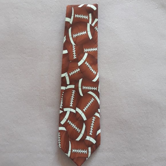 Keith Daniels Men's Novelty Tie=Play Ball Series 1, 2 of 6 Football Print - Picture 2 of 6